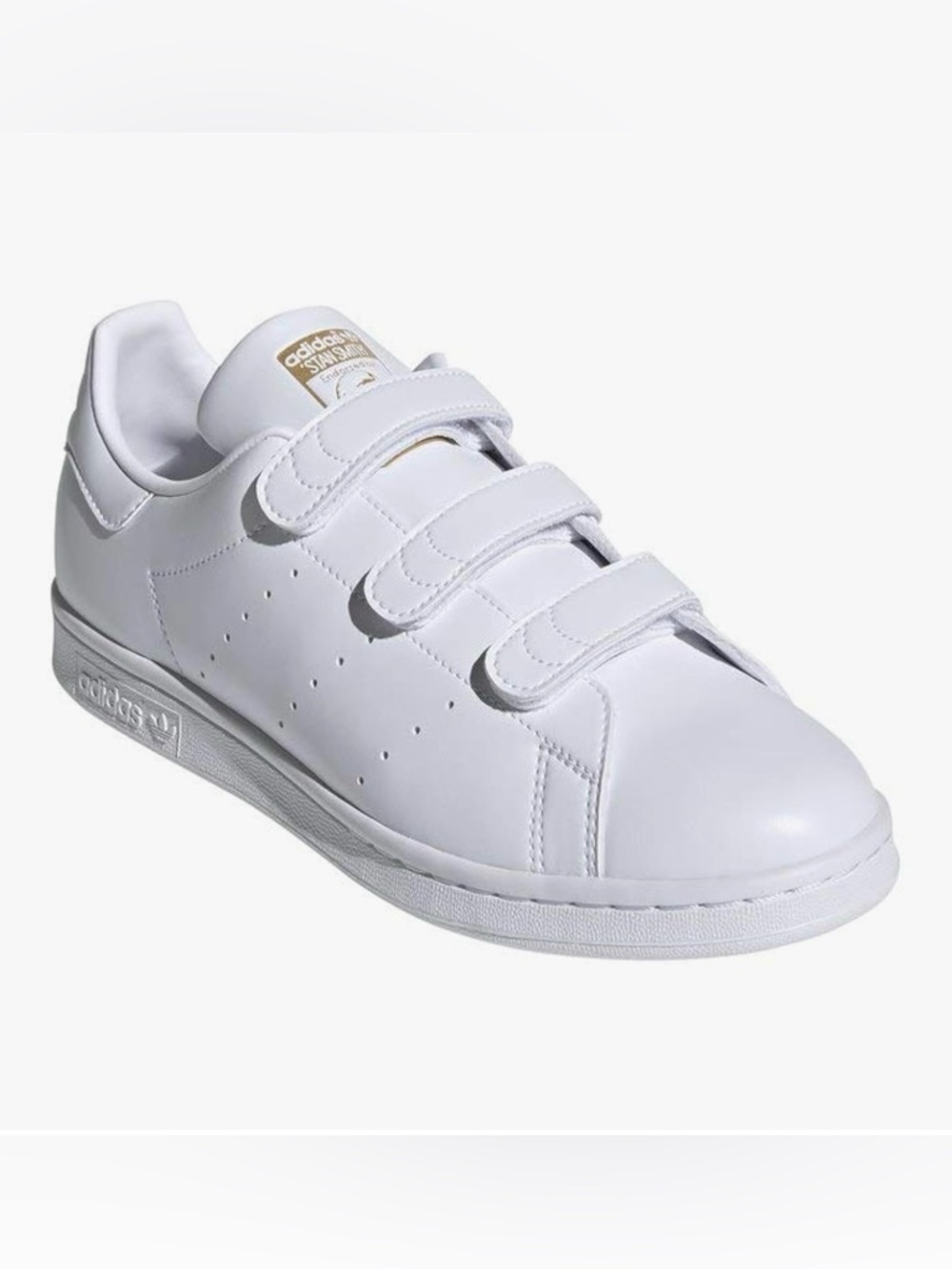 Adidas STAN SMITH Shoes, Color: White/Gold, Size: 7.5 (M)/8.5 (W), Great Condtn